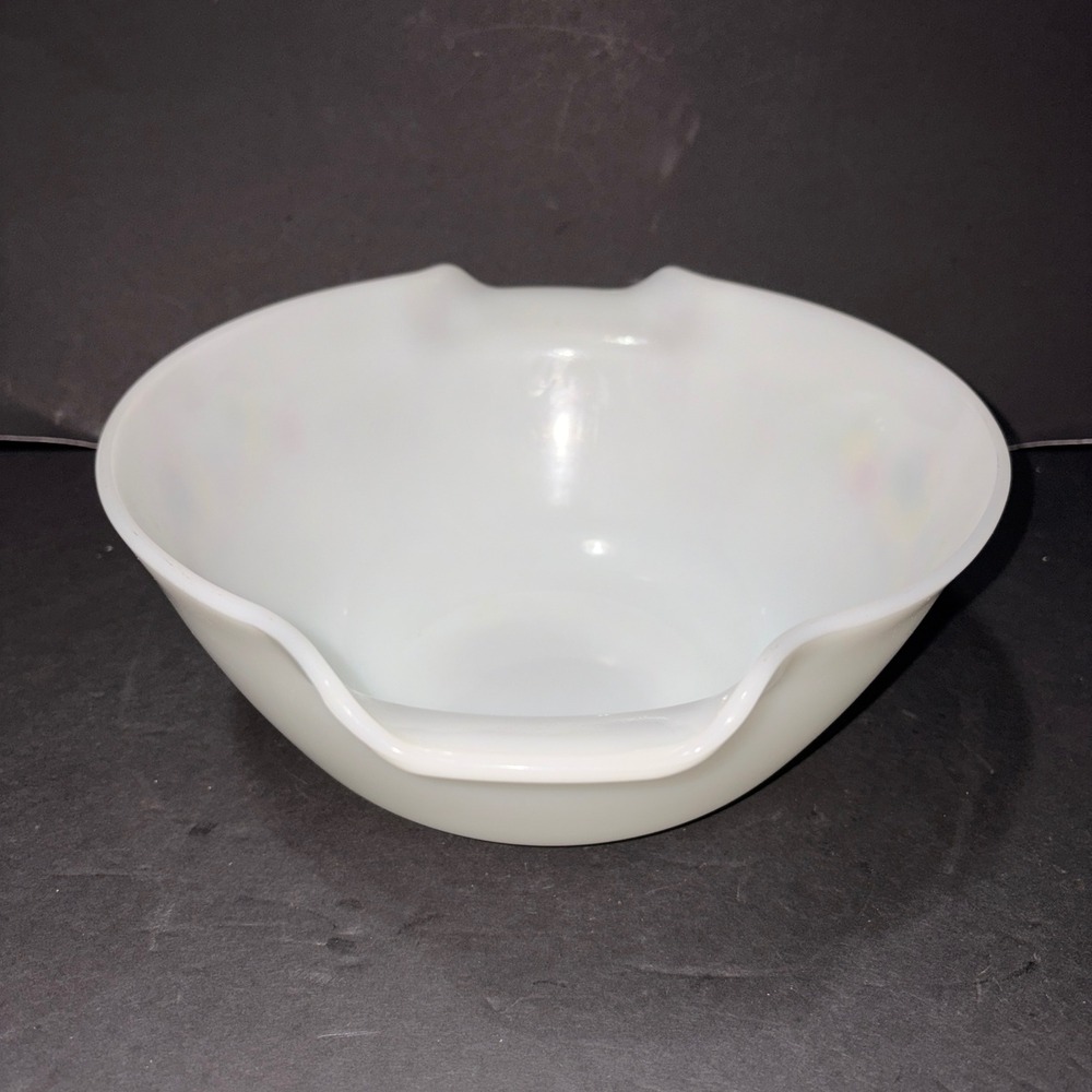 Vintage Anchor Hocking Fire King Chanticleer Milk Glass Mixing Bowl 11.75" x 10" - Picture 5 of 16